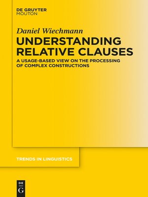 cover image of Understanding Relative Clauses